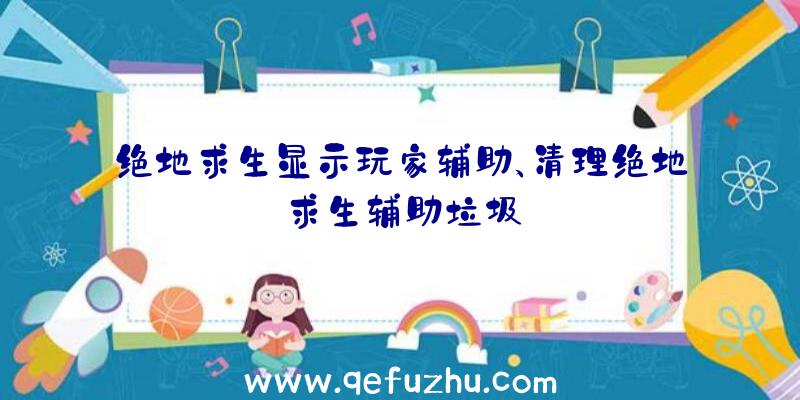 绝地求生显示玩家辅助、清理绝地求生辅助垃圾