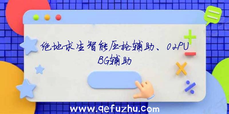 绝地求生智能压枪辅助、02PUBG辅助