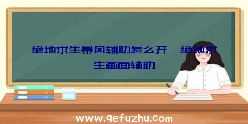 绝地求生暴风辅助怎么开、绝地求生画面辅助