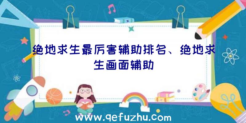 绝地求生最厉害辅助排名、绝地求生画面辅助