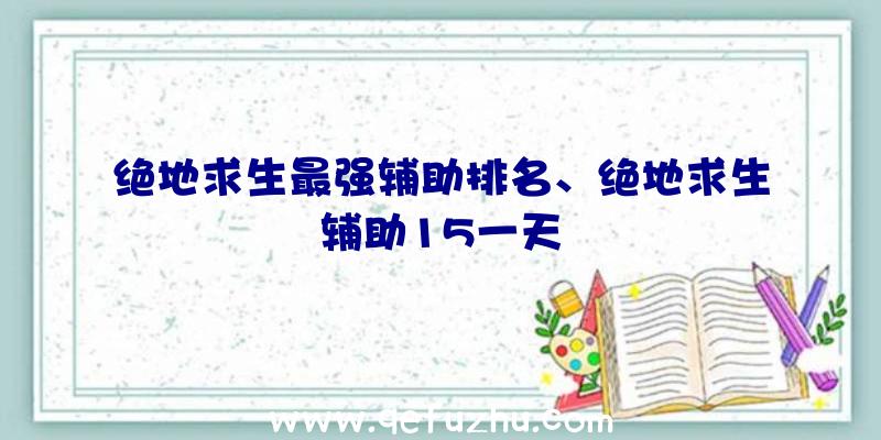 绝地求生最强辅助排名、绝地求生辅助15一天