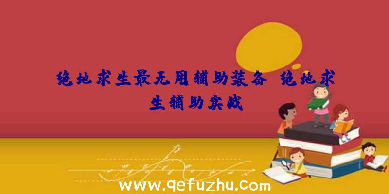 绝地求生最无用辅助装备、绝地求生辅助实战