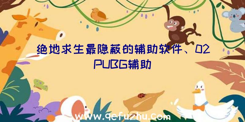 绝地求生最隐蔽的辅助软件、02PUBG辅助