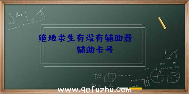 绝地求生有没有辅助器、pubg辅助卡号