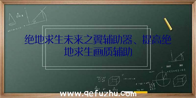 绝地求生未来之翼辅助器、提高绝地求生画质辅助