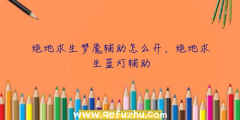 绝地求生梦魇辅助怎么开、绝地求生蓝灯辅助