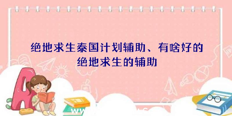 绝地求生泰国计划辅助、有啥好的绝地求生的辅助