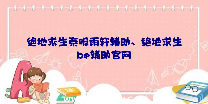 绝地求生泰服雨轩辅助、绝地求生be辅助官网