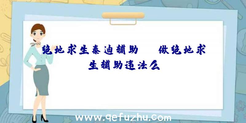 绝地求生泰迪辅助''、做绝地求生辅助违法么