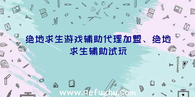 绝地求生游戏辅助代理加盟、绝地求生辅助试玩