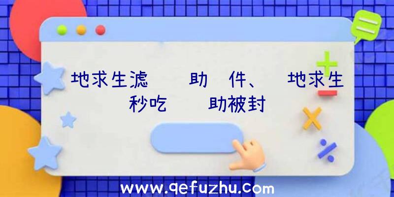 绝地求生滤镜辅助软件、绝地求生秒吃药辅助被封