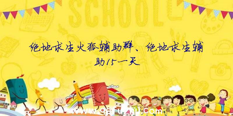 绝地求生火狐辅助群、绝地求生辅助15一天