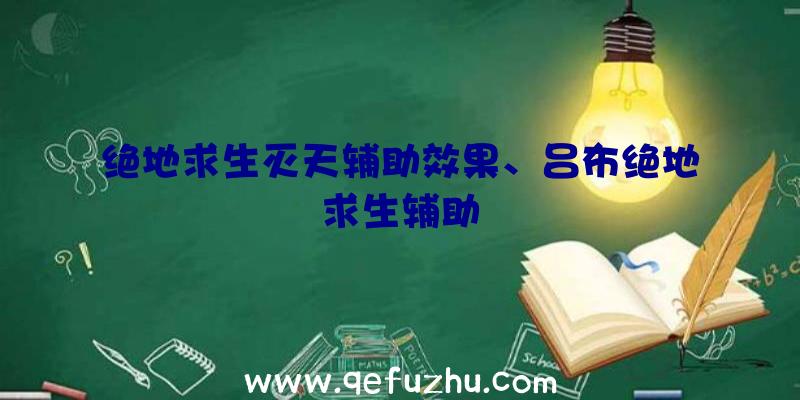 绝地求生灭天辅助效果、吕布绝地求生辅助