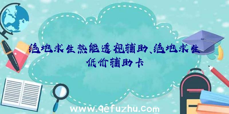 绝地求生热能透视辅助、绝地求生低价辅助卡