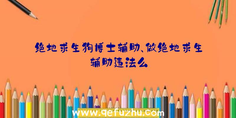 绝地求生狗博士辅助、做绝地求生辅助违法么