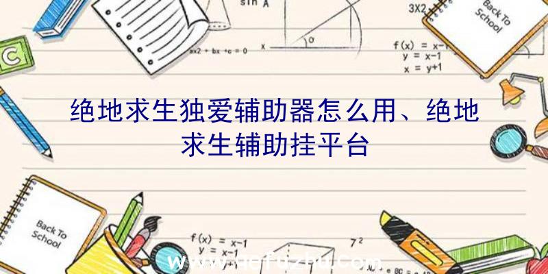 绝地求生独爱辅助器怎么用、绝地求生辅助挂平台