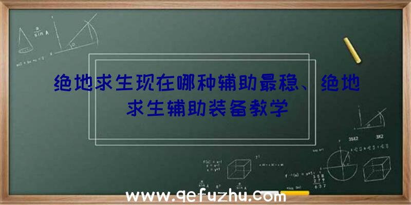 绝地求生现在哪种辅助最稳、绝地求生辅助装备教学