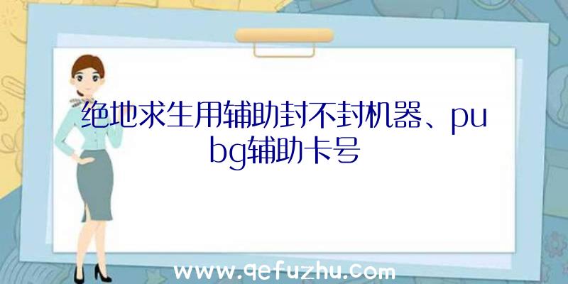 绝地求生用辅助封不封机器、pubg辅助卡号