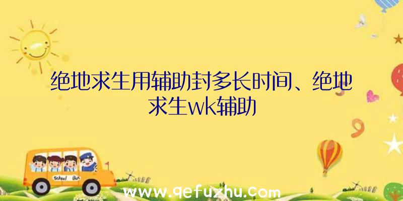 绝地求生用辅助封多长时间、绝地求生wk辅助