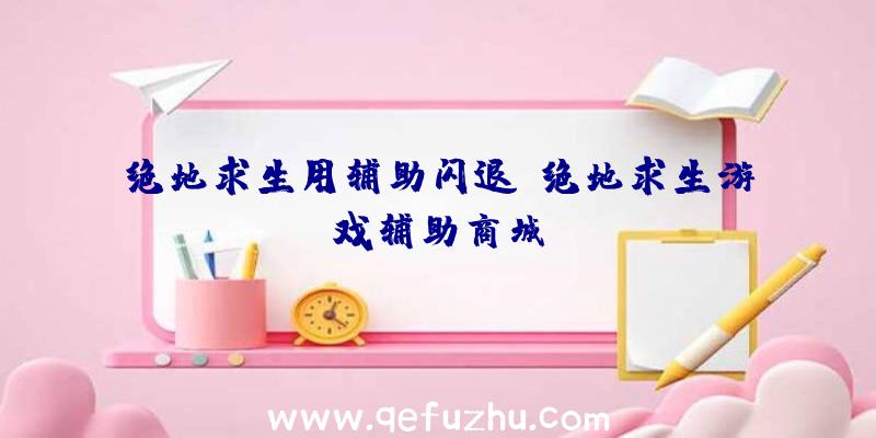 绝地求生用辅助闪退、绝地求生游戏辅助商城