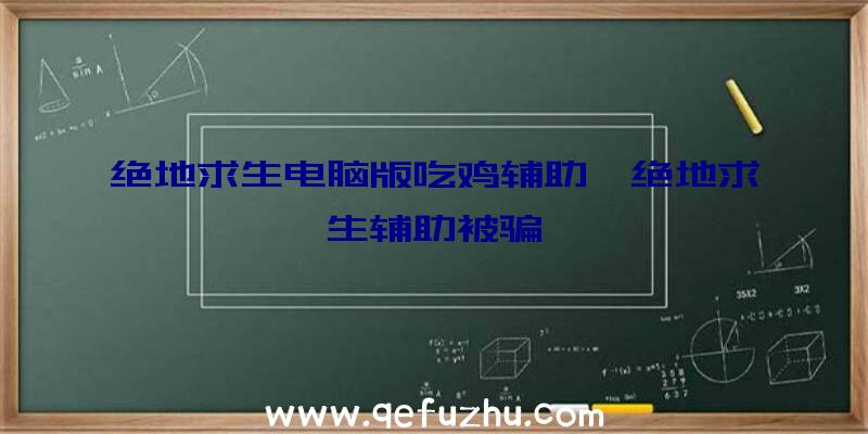 绝地求生电脑版吃鸡辅助、绝地求生辅助被骗