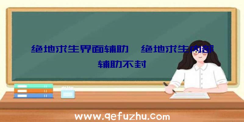 绝地求生界面辅助、绝地求生内部辅助不封