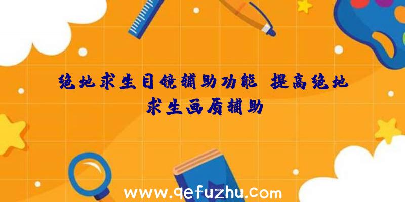 绝地求生目镜辅助功能、提高绝地求生画质辅助