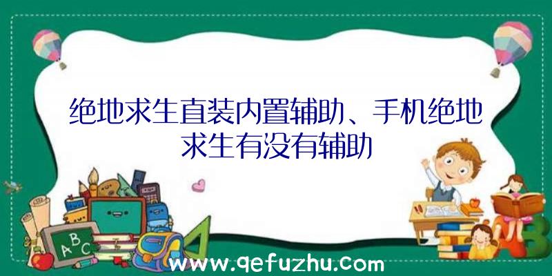 绝地求生直装内置辅助、手机绝地求生有没有辅助