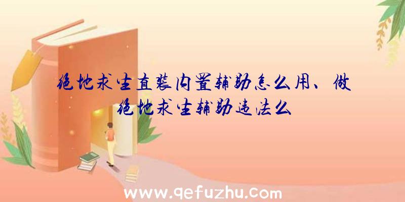 绝地求生直装内置辅助怎么用、做绝地求生辅助违法么