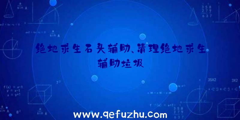 绝地求生石头辅助、清理绝地求生辅助垃圾