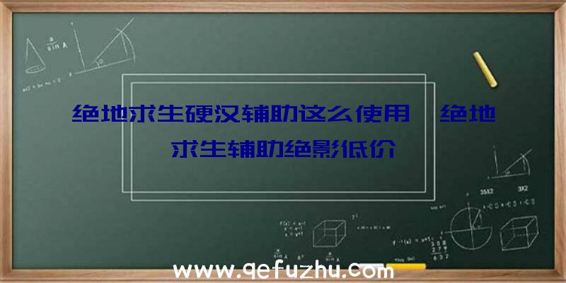 绝地求生硬汉辅助这么使用、绝地求生辅助绝影低价