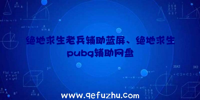 绝地求生老兵辅助蓝屏、绝地求生pubg辅助网盘