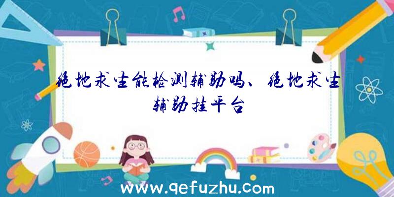 绝地求生能检测辅助吗、绝地求生辅助挂平台