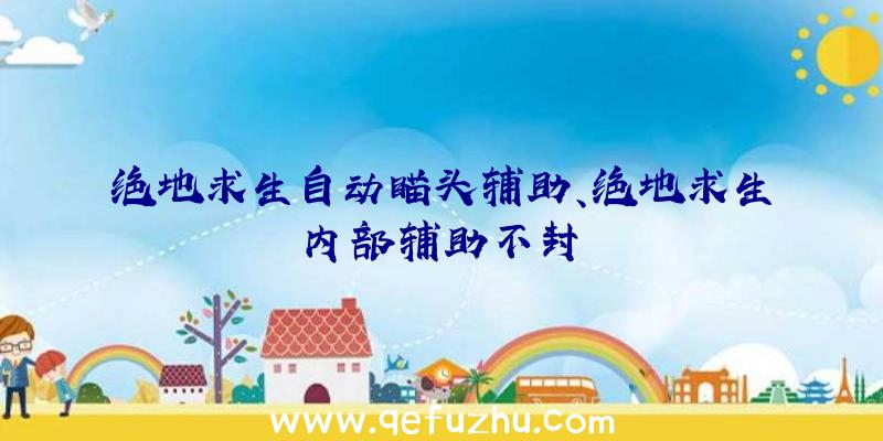 绝地求生自动瞄头辅助、绝地求生内部辅助不封