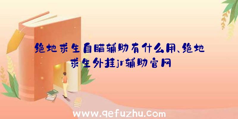 绝地求生自瞄辅助有什么用、绝地求生外挂jr辅助官网