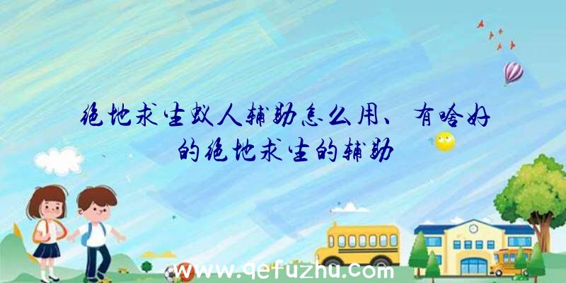 绝地求生蚁人辅助怎么用、有啥好的绝地求生的辅助