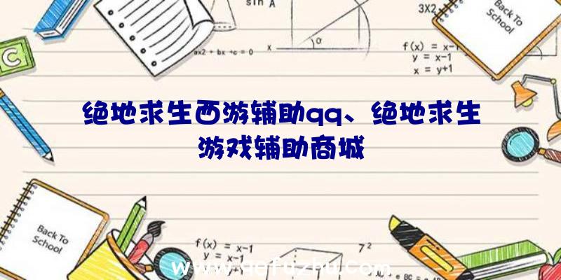 绝地求生西游辅助qq、绝地求生游戏辅助商城