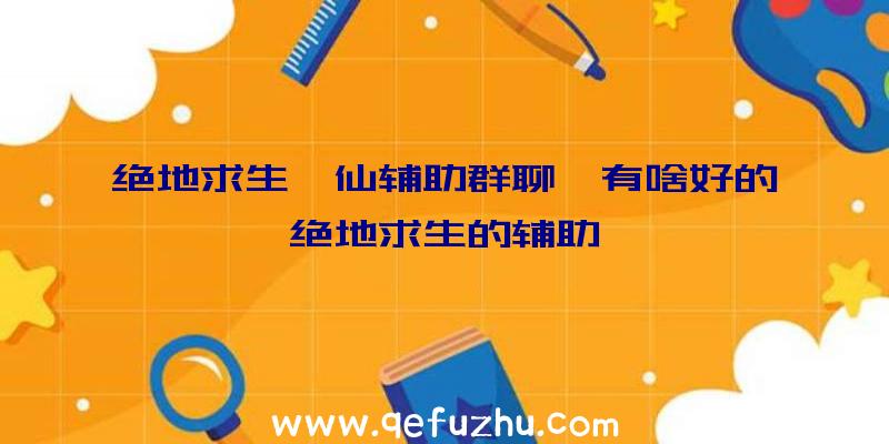 绝地求生诛仙辅助群聊、有啥好的绝地求生的辅助