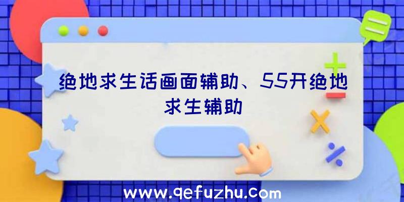 绝地求生话画面辅助、55开绝地求生辅助