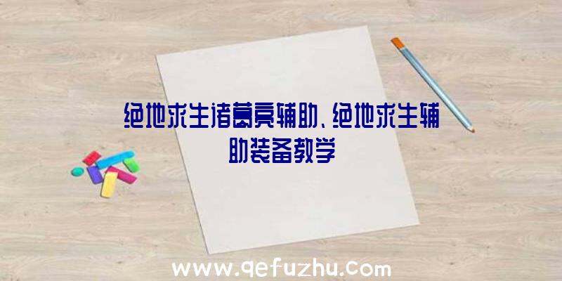 绝地求生诸葛亮辅助、绝地求生辅助装备教学