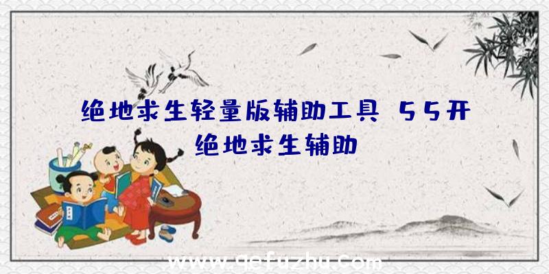 绝地求生轻量版辅助工具、55开绝地求生辅助