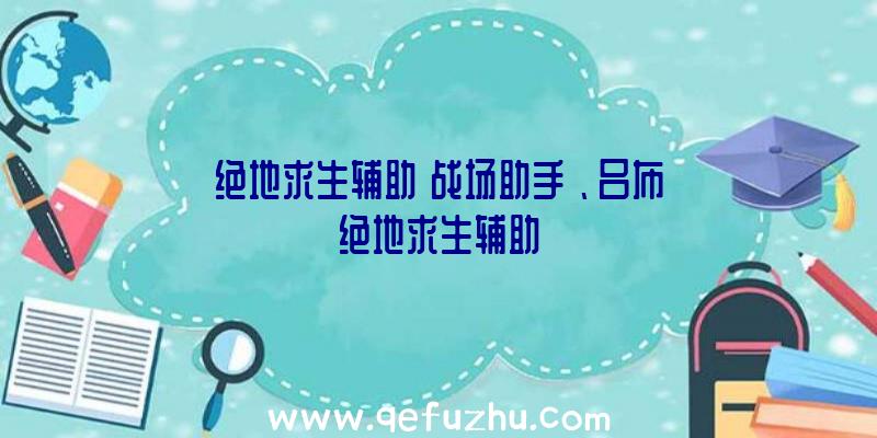 绝地求生辅助《战场助手》、吕布绝地求生辅助