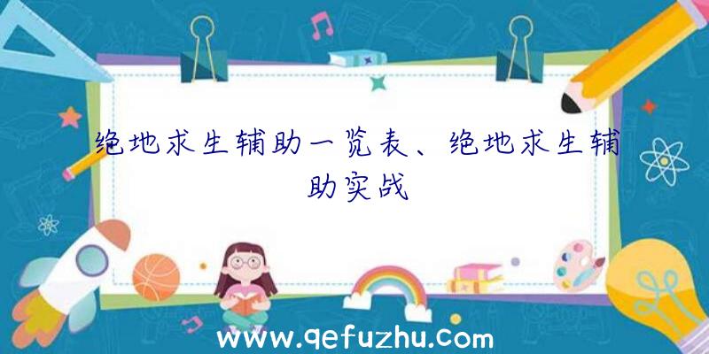 绝地求生辅助一览表、绝地求生辅助实战