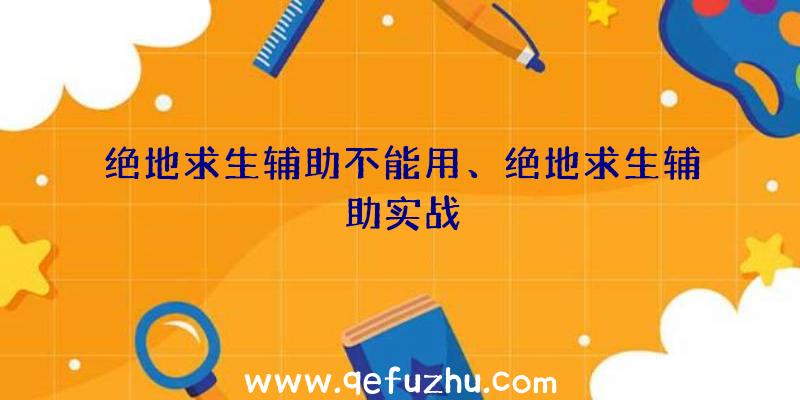 绝地求生辅助不能用、绝地求生辅助实战