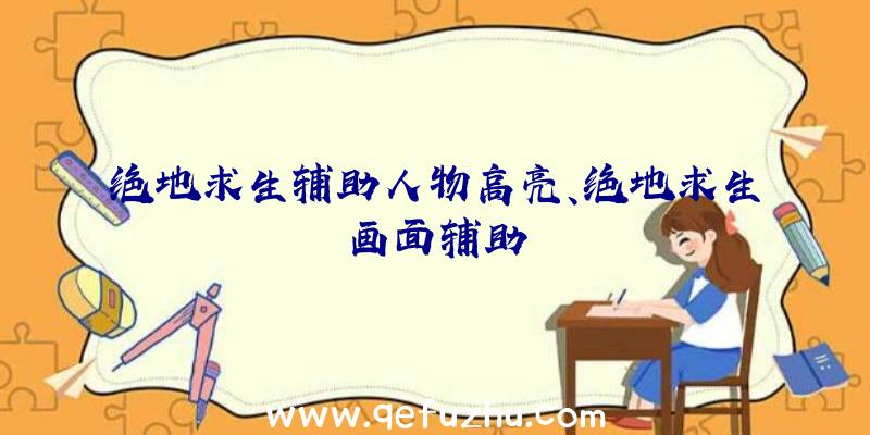 绝地求生辅助人物高亮、绝地求生画面辅助