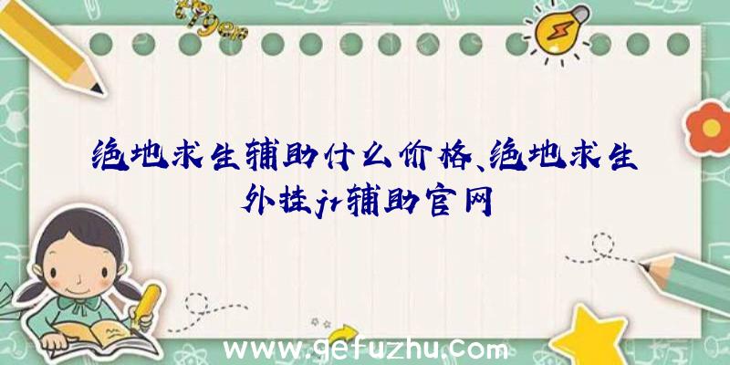 绝地求生辅助什么价格、绝地求生外挂jr辅助官网