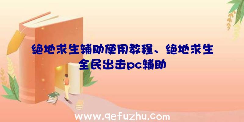 绝地求生辅助使用教程、绝地求生全民出击pc辅助