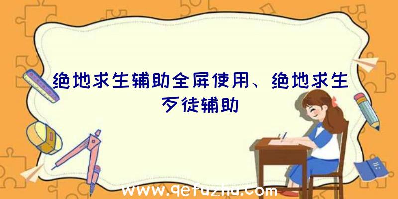 绝地求生辅助全屏使用、绝地求生歹徒辅助