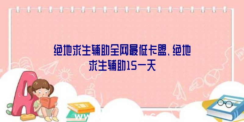 绝地求生辅助全网最低卡盟、绝地求生辅助15一天