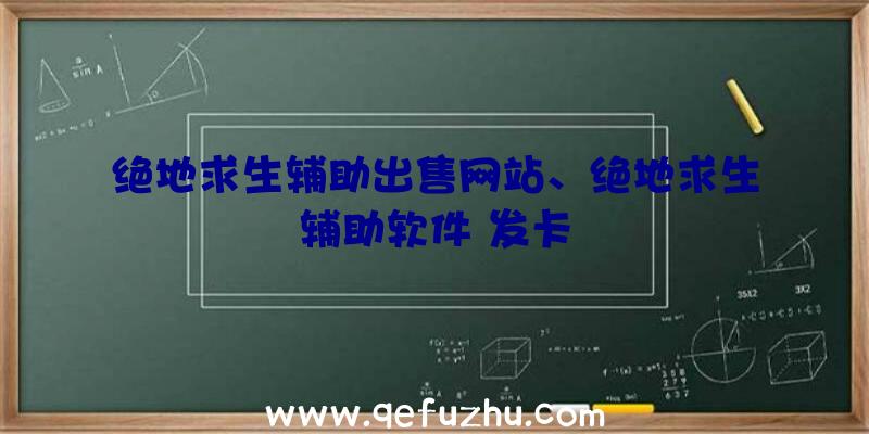 绝地求生辅助出售网站、绝地求生辅助软件